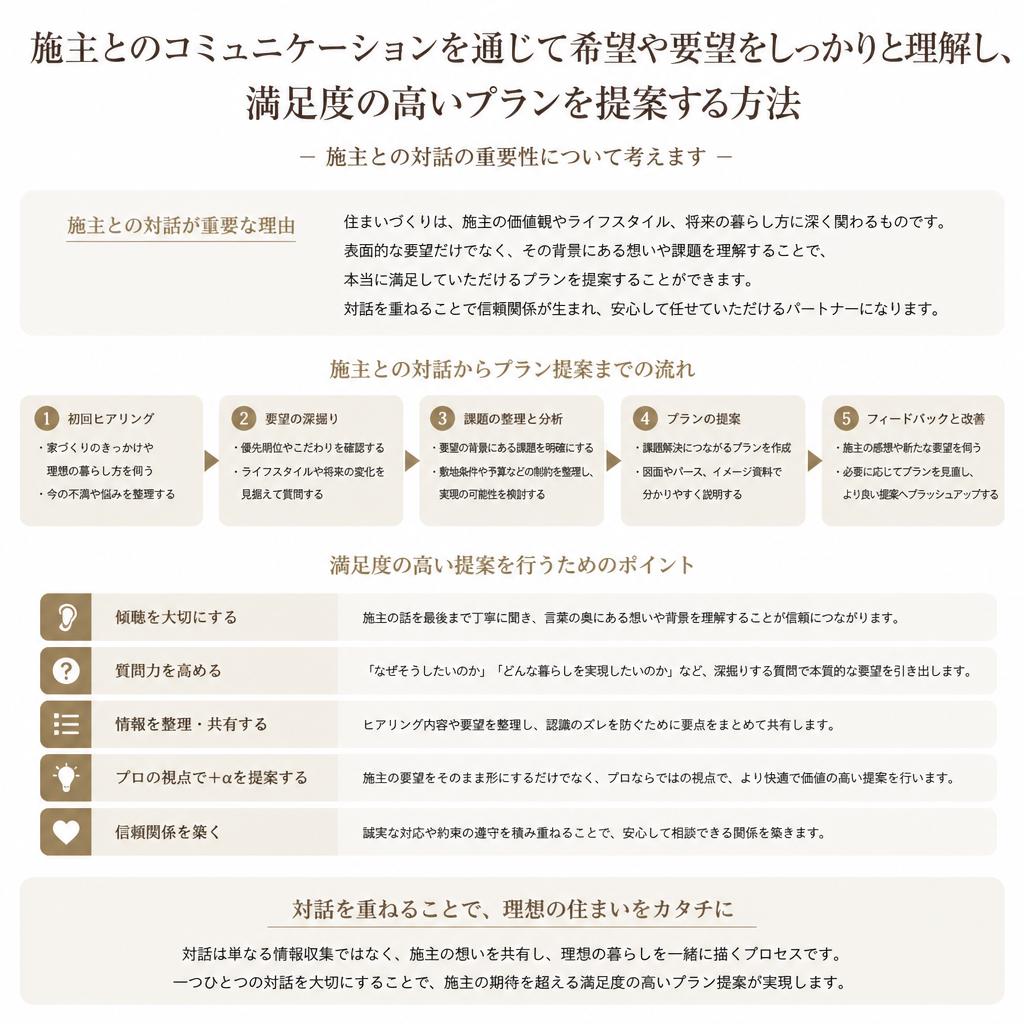 4. 施主との対話で理想を形にする