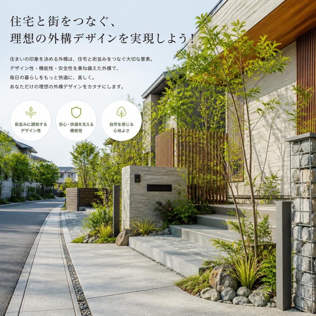 住宅と街をつなぐ、理想の外構デザインを実現しよう！