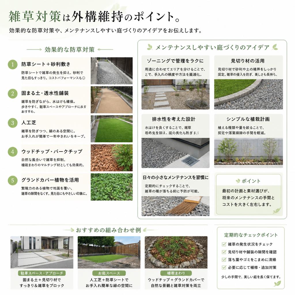 雑草対策のポイントと方法