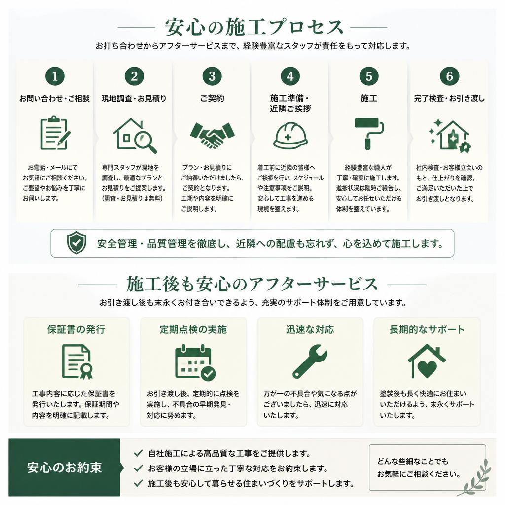 4. 施工の流れとアフターサポート