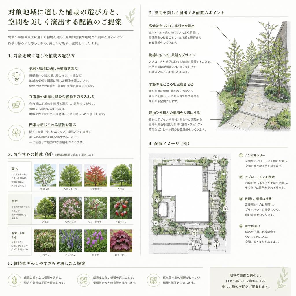 3. 植栽の選定と配置