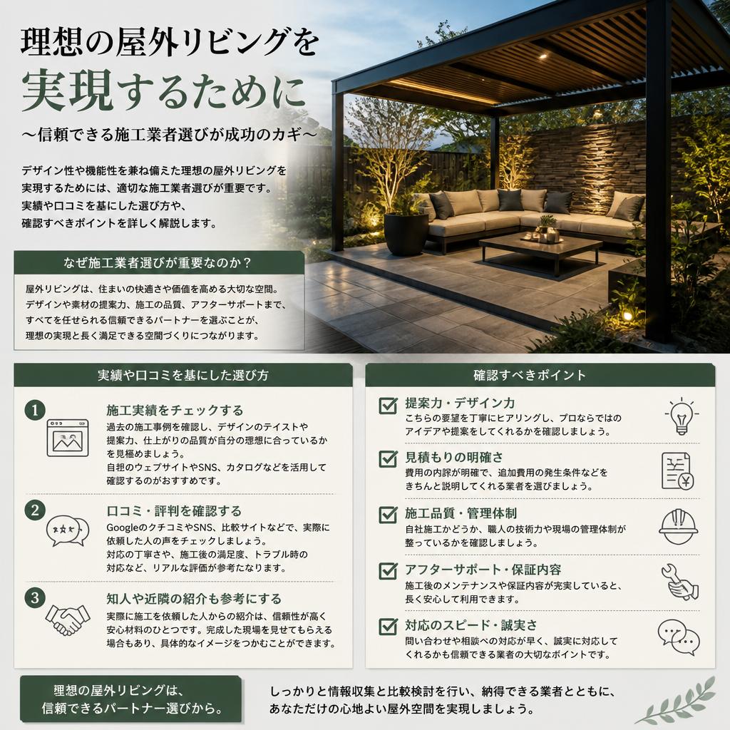 信頼できる施工業者の選び方