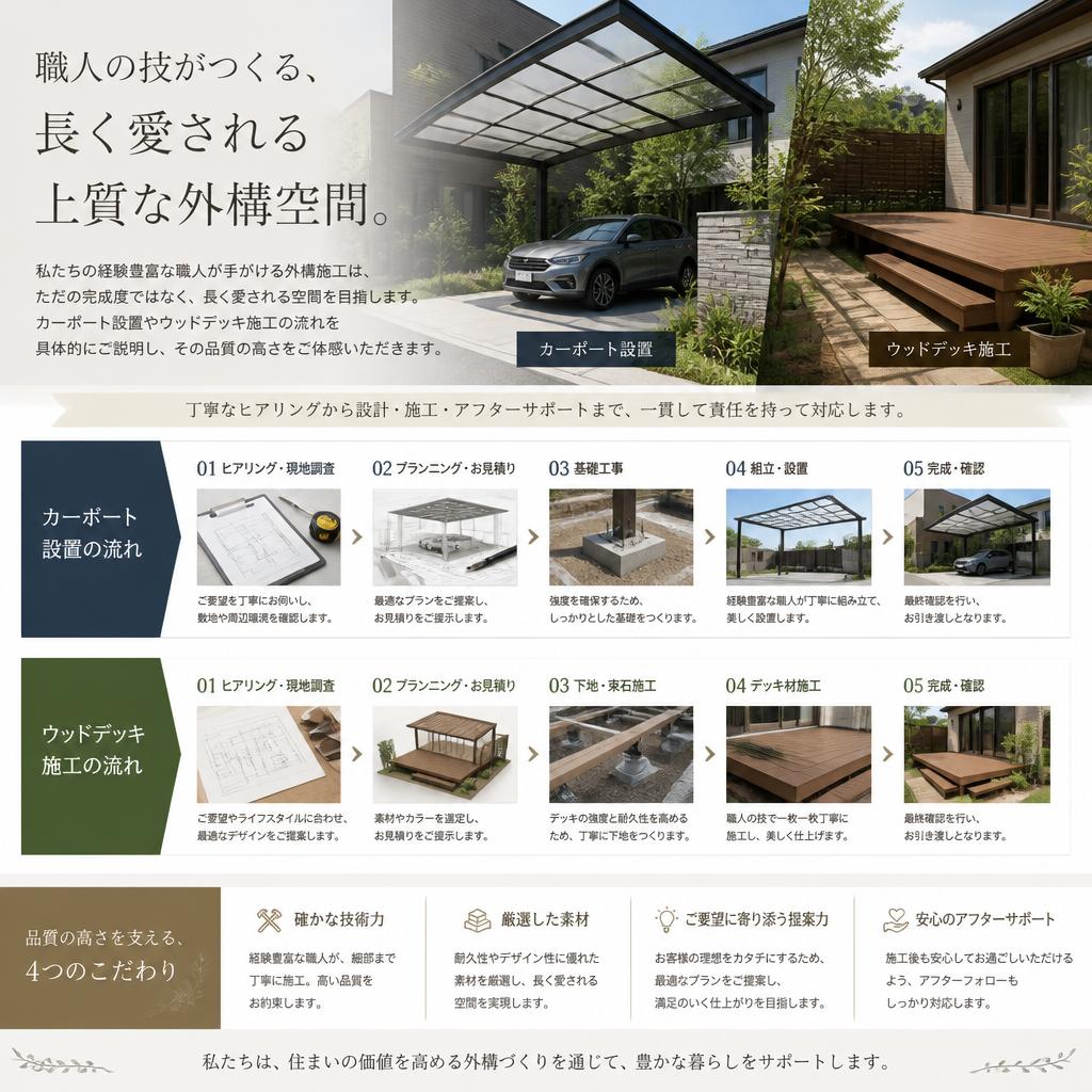 豊富な施工経験に基づく安心のサービス