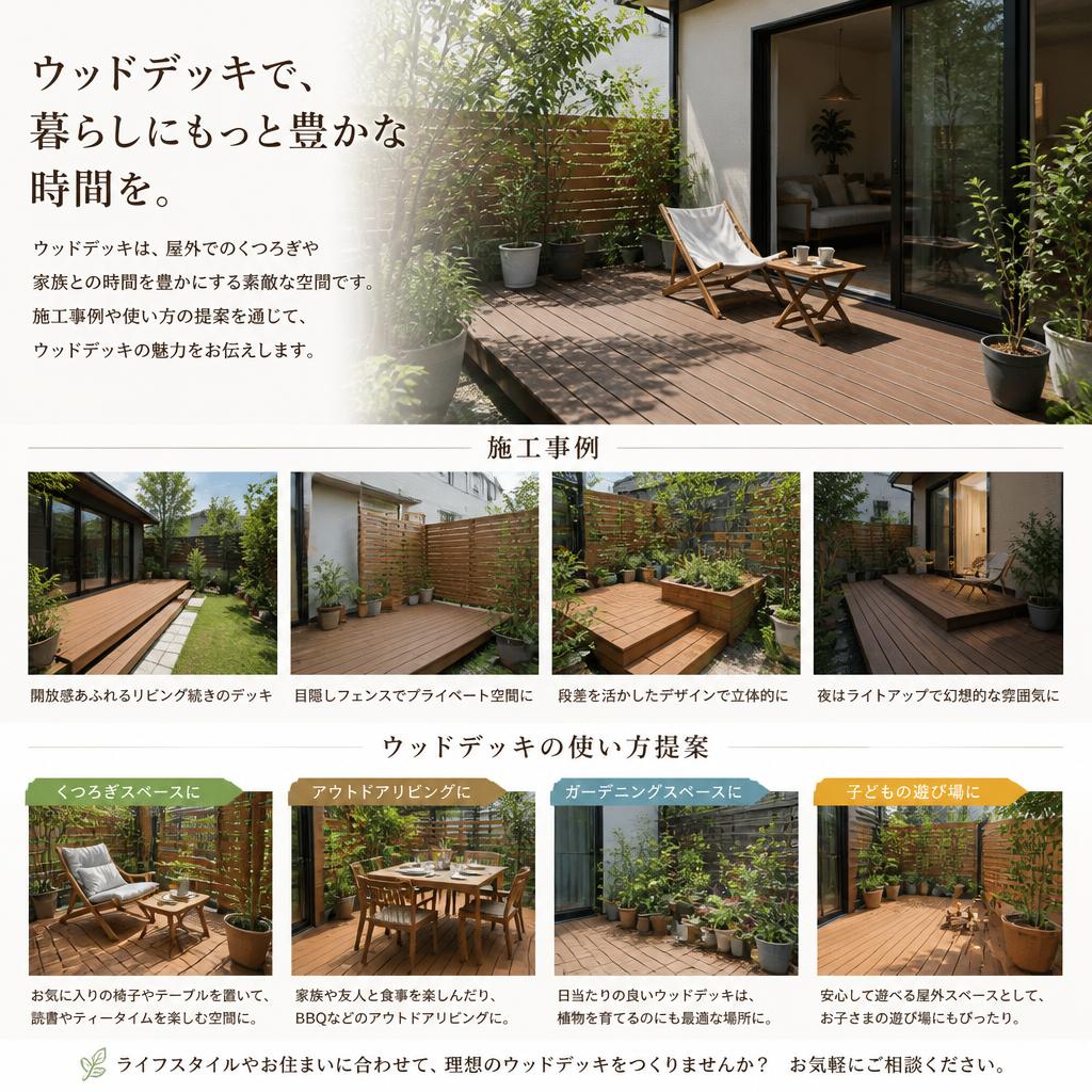 ウッドデッキで広がる新たなライフスタイル