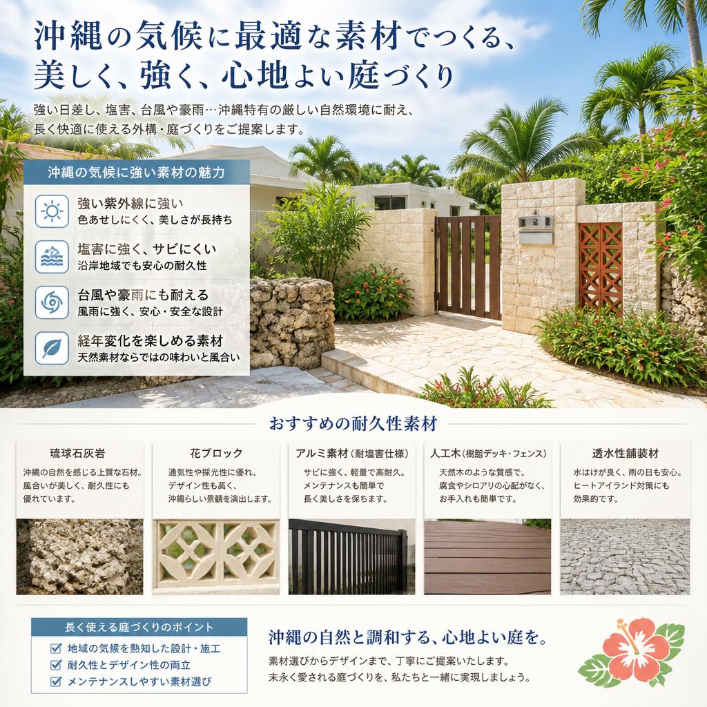 沖縄の気候を考慮した材料選び