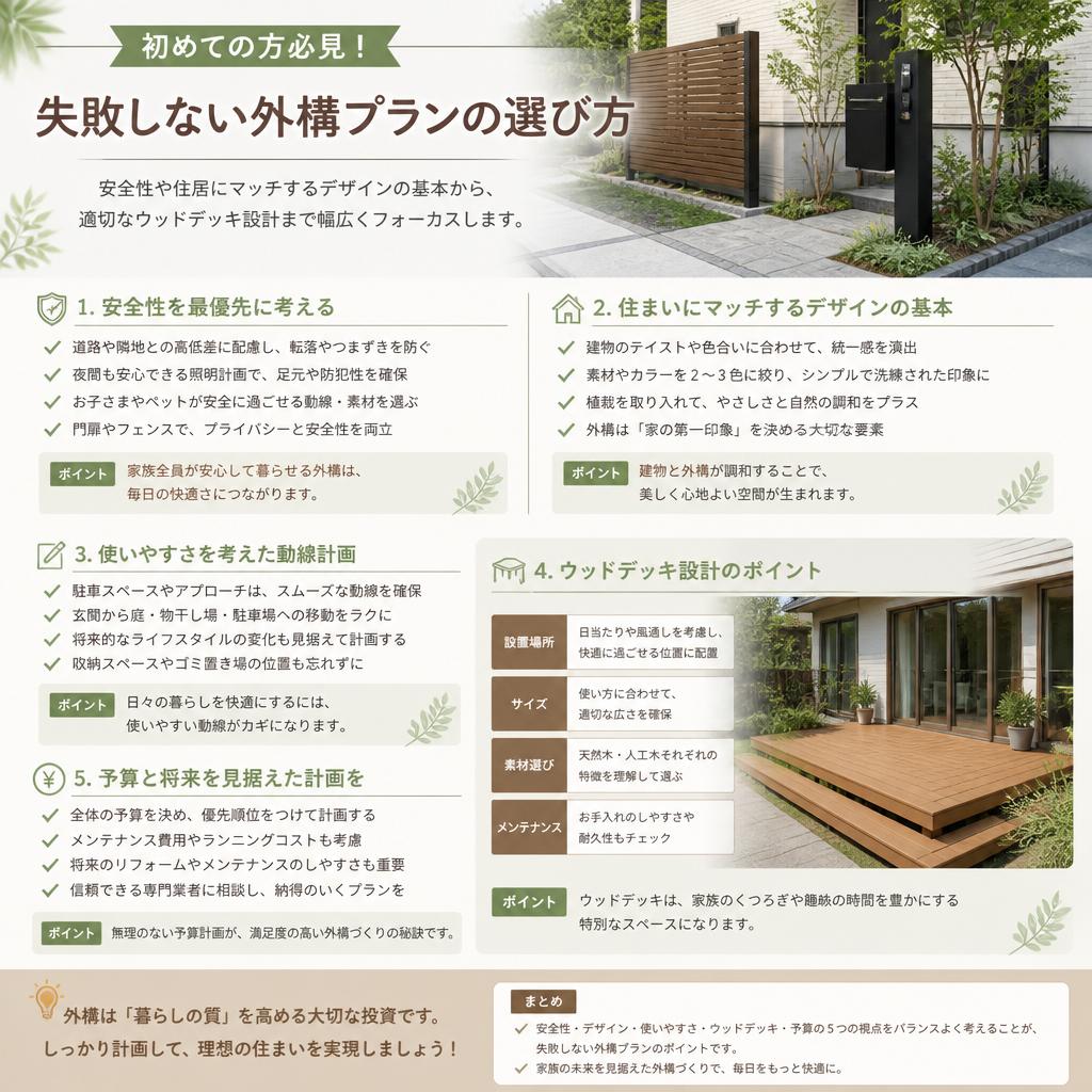 初心者にもわかる外構プランの選び方