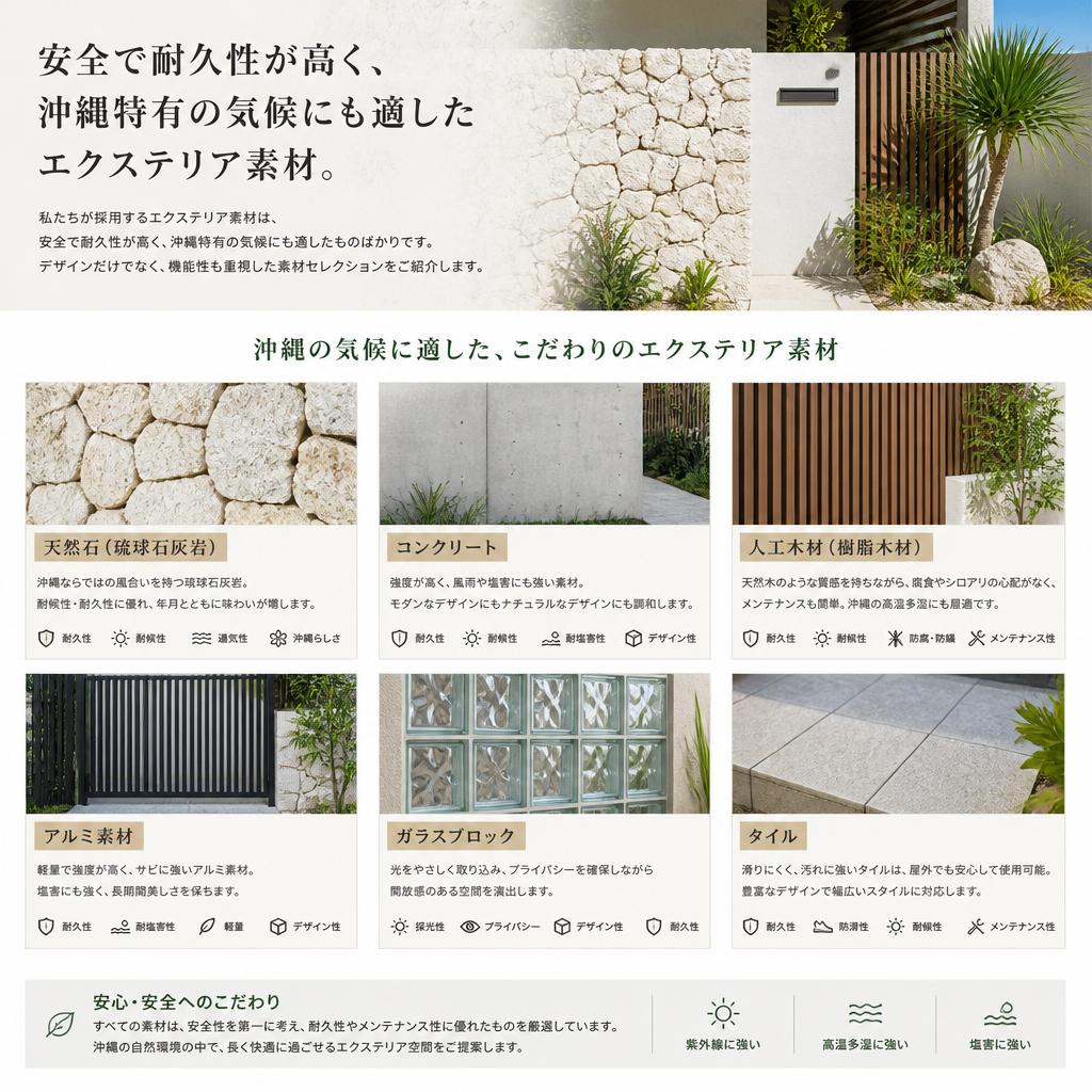 選び抜かれたエクステリア素材