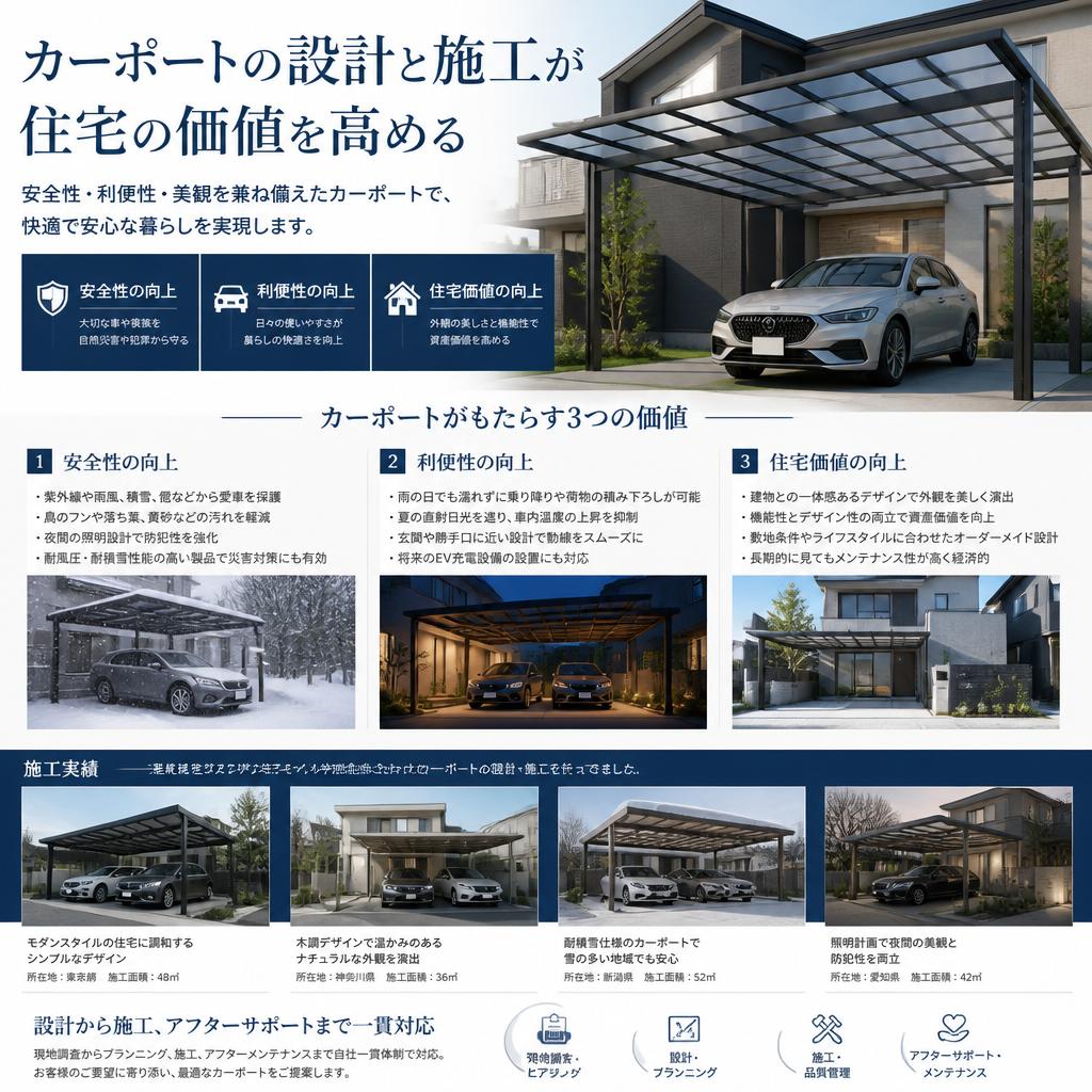 安全なカーポートの設計と施工