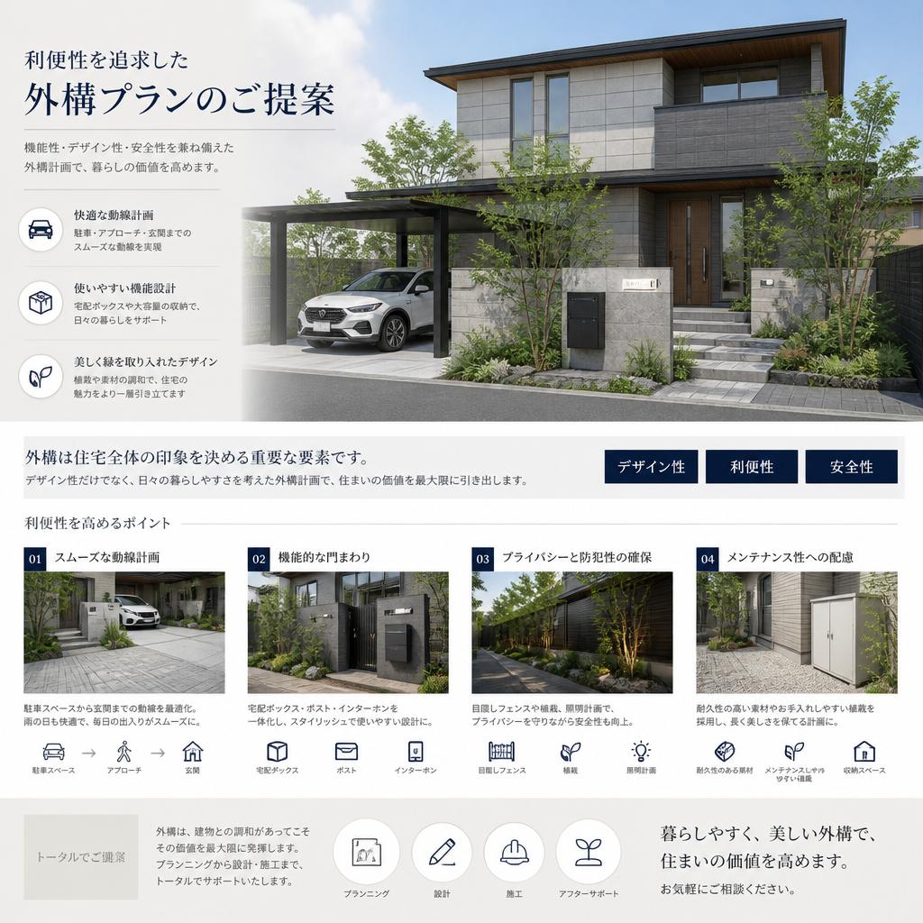 2. 住宅メーカー向けの理想的な外構づくり