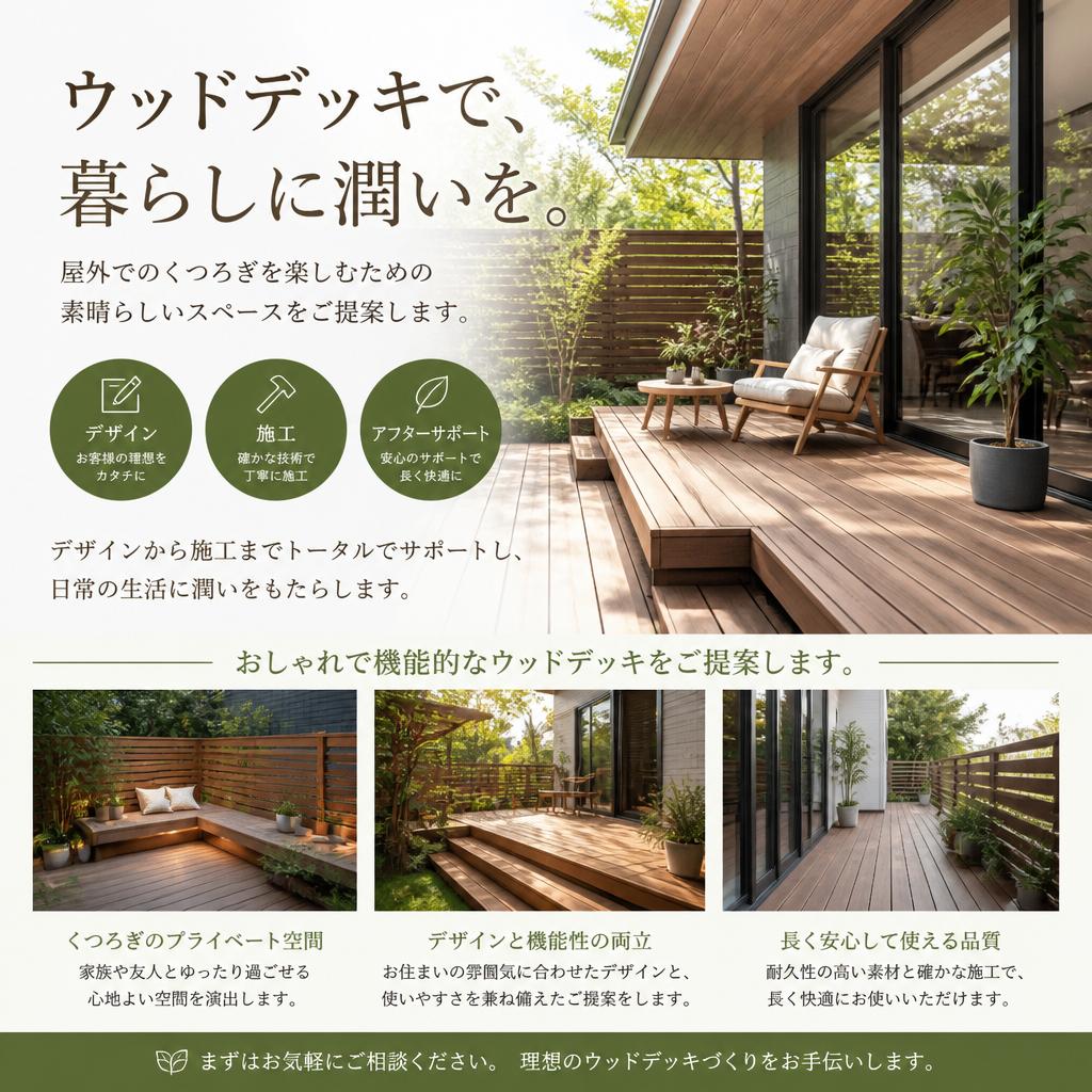 ウッドデッキデザインで暮らしを豊かに