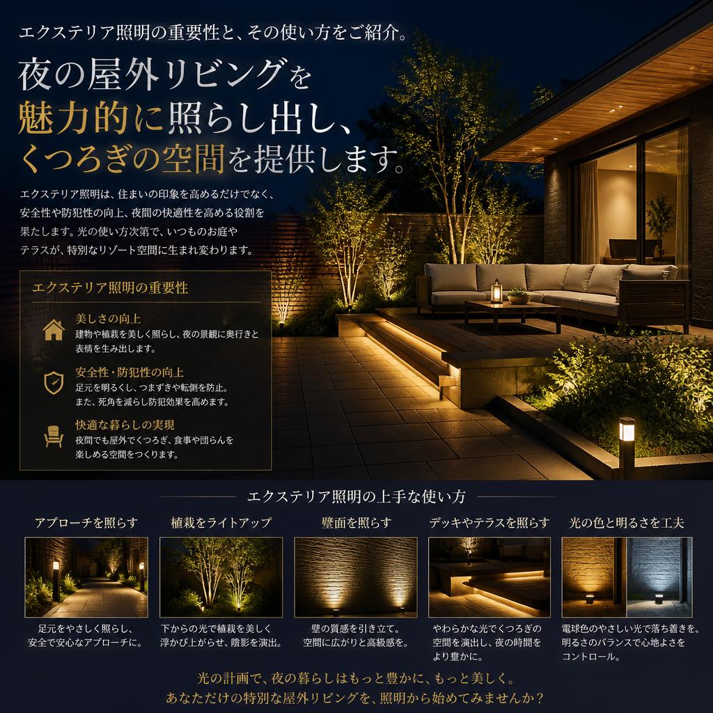 4. 照明で演出する屋外空間