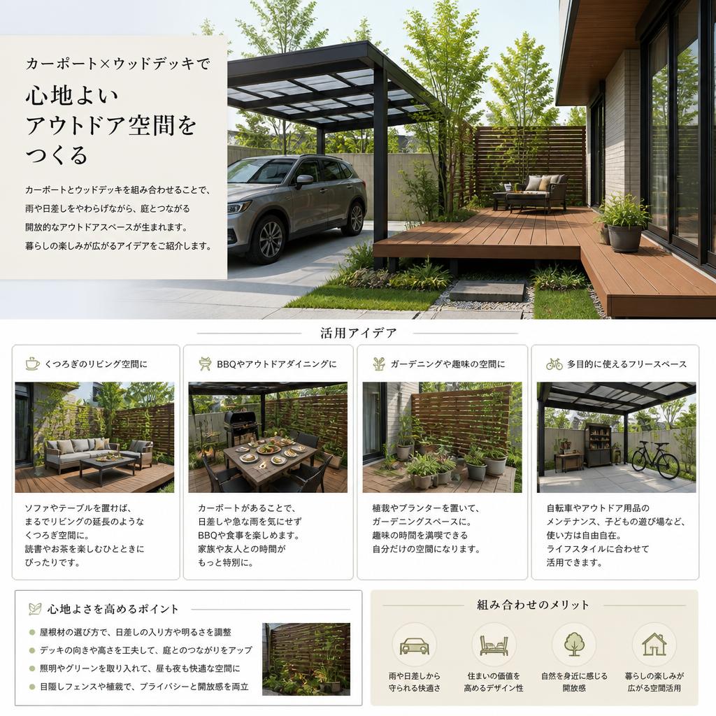 4. ウッドデッキとの組み合わせ