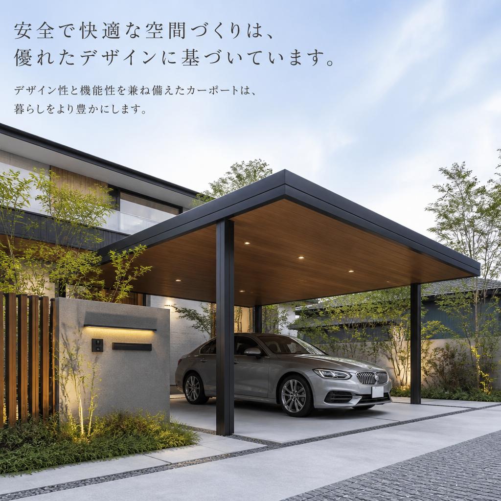 安心を提供するカーポートのデザイン