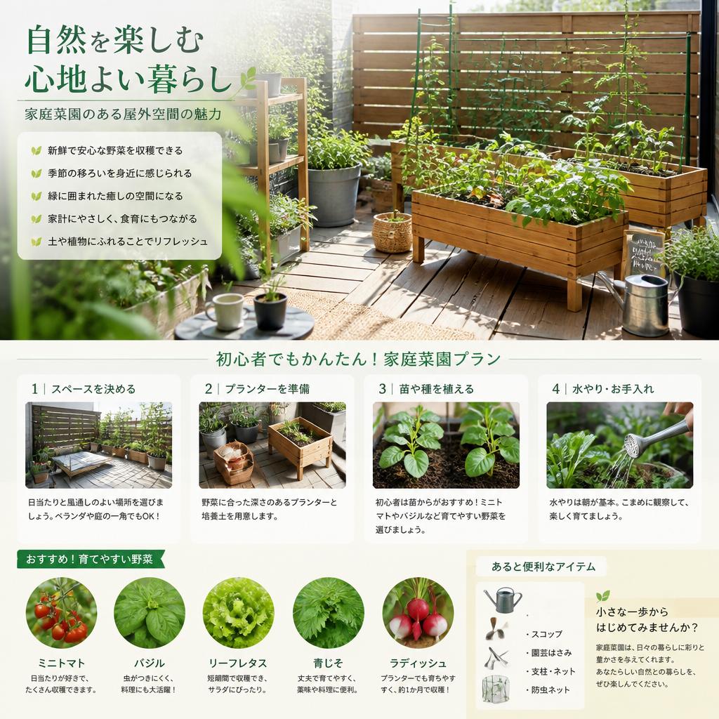 家庭菜園で楽しむ