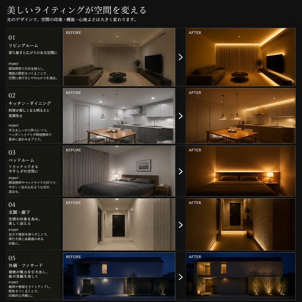 4. おしゃれなライティング事例集