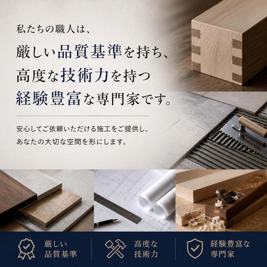 経験豊富なプロが安心の施工を提供