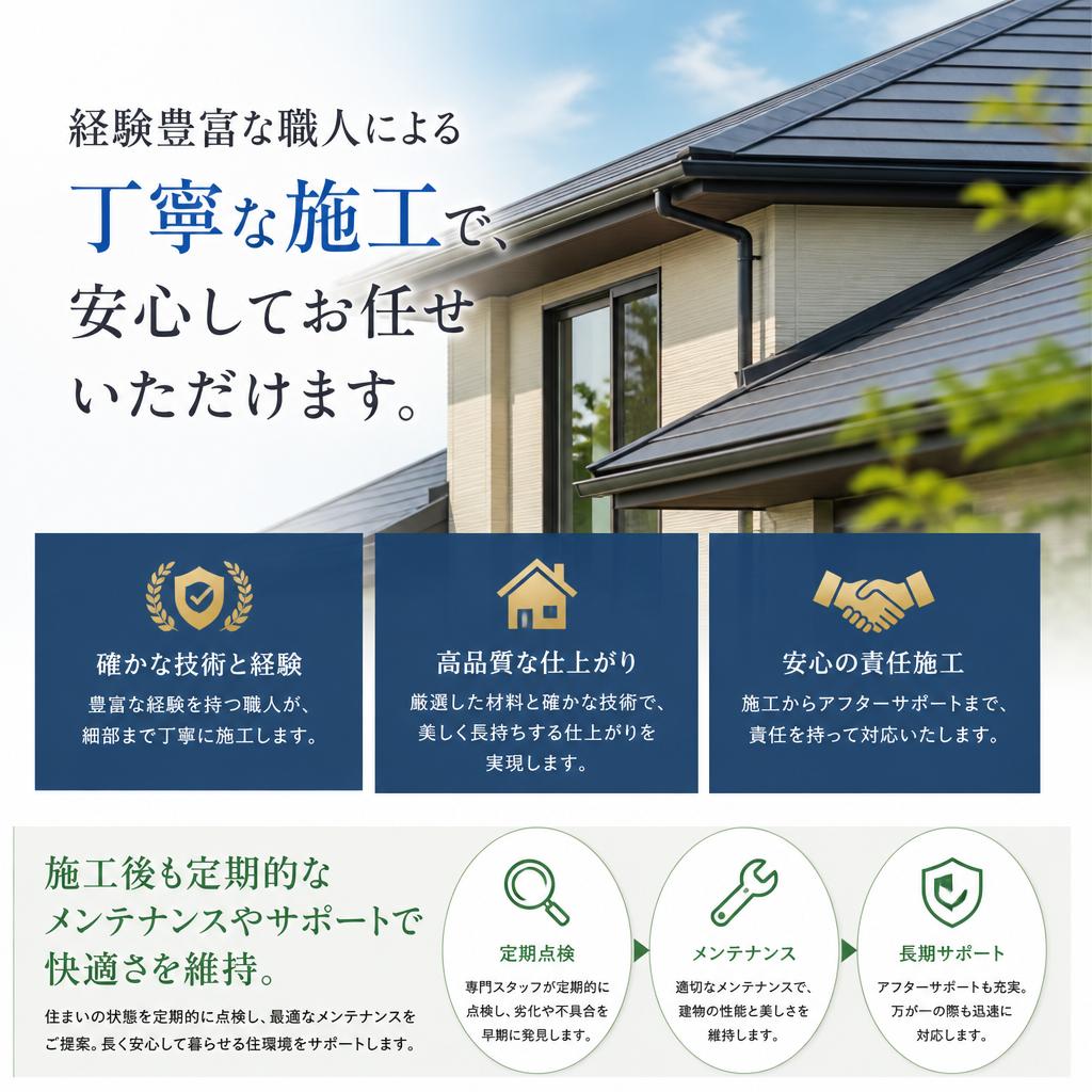 安心の施工とサポート