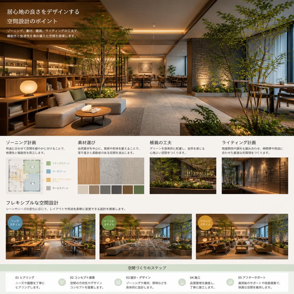 空間デザインの工夫