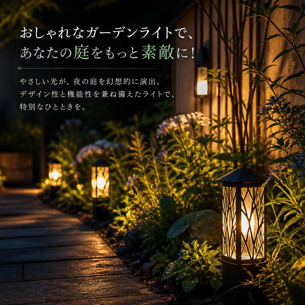 おしゃれなガーデンライトで、あなたの庭をもっと素敵に！