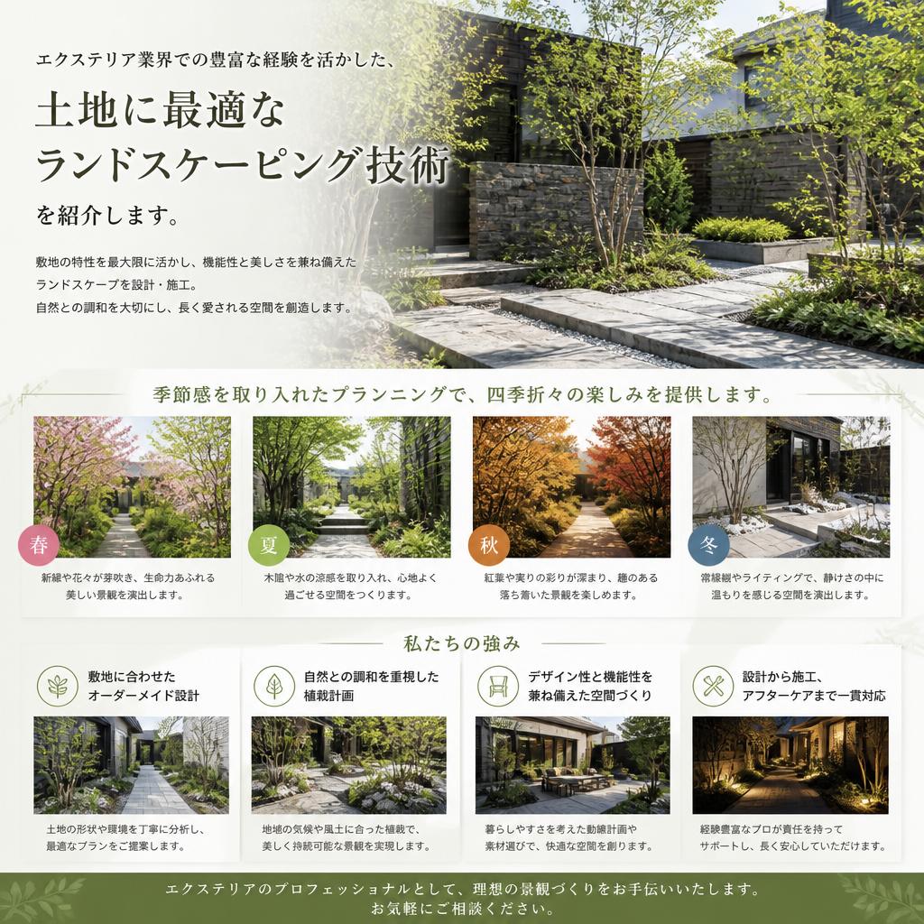ランドスケーピングの専門技術