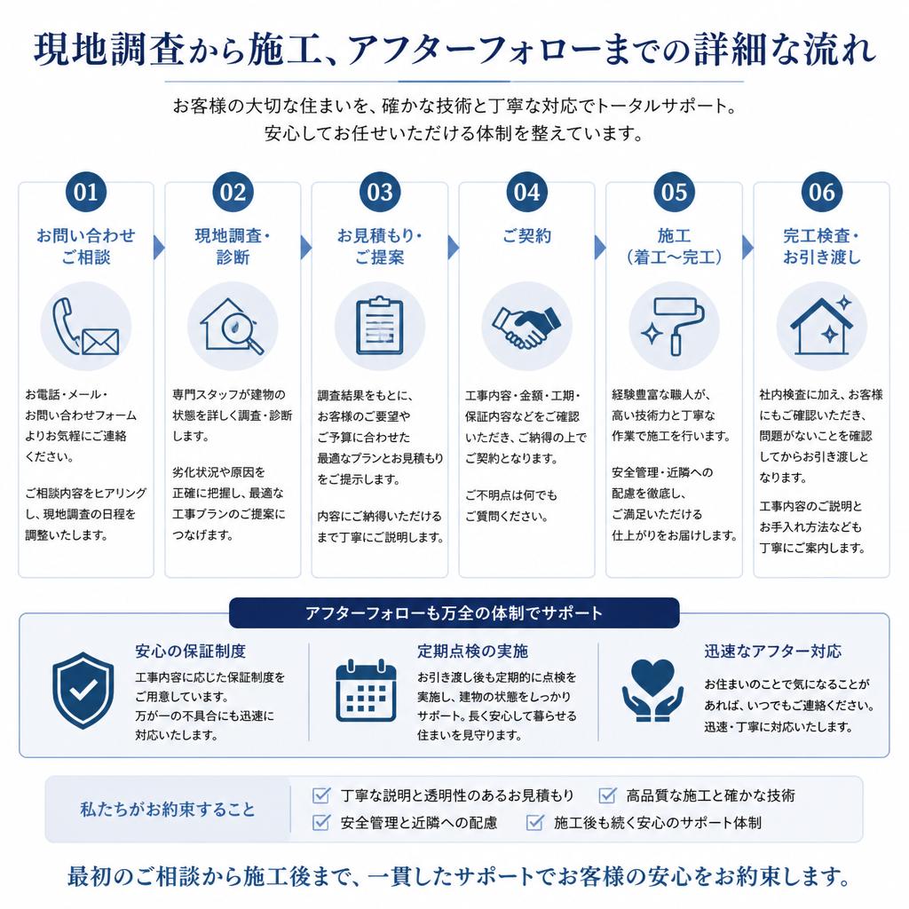 4. 施工の流れと安心のアフターフォロー