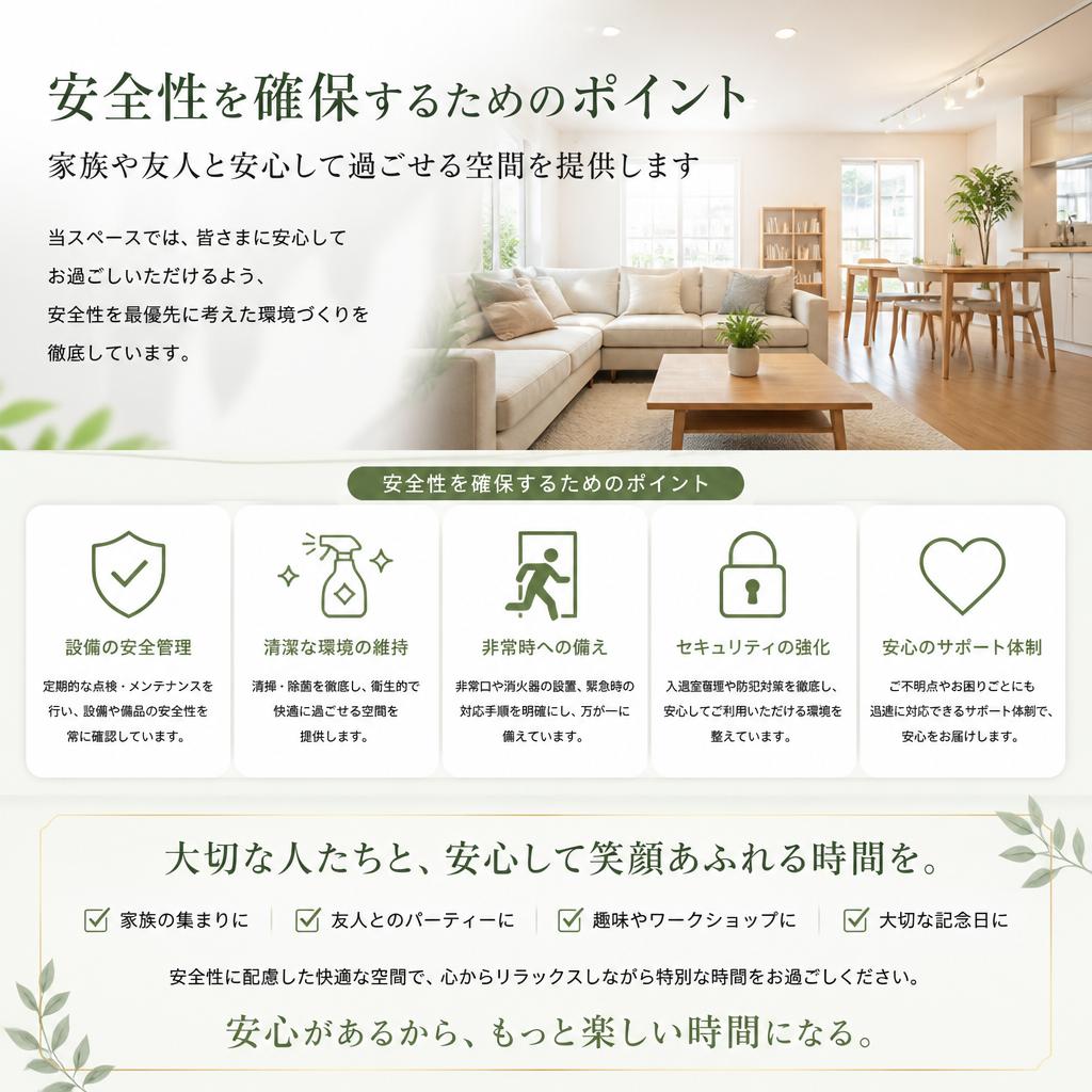 安心して使えるアウトドアスペース
