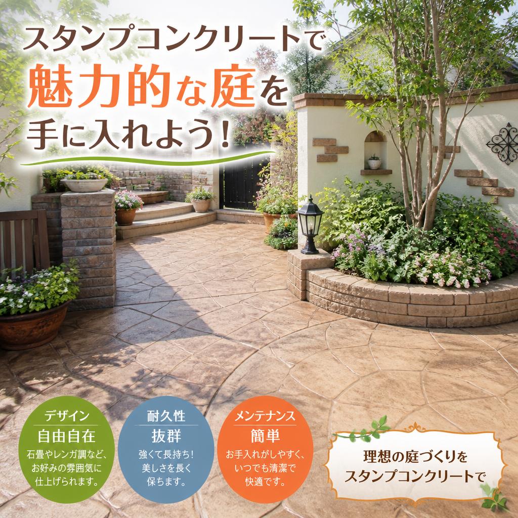 スタンプコンクリートで魅力的な庭を手に入れよう！
